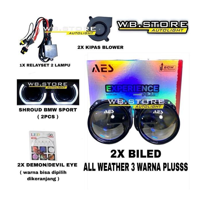 PAKETAN LENGKAP BILED AES TURBO SE 3 WARNA ALL WEATHER ORIGINAL BILED WST Gen 3 AES 2,5 Inch -
