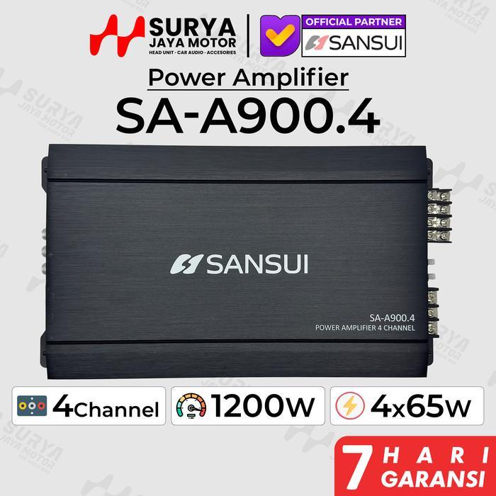 Sansui SA-A900.4 Power Amplifier 4 channel 4x65W 1200W Max Power SAA9004 Audio Mobil
