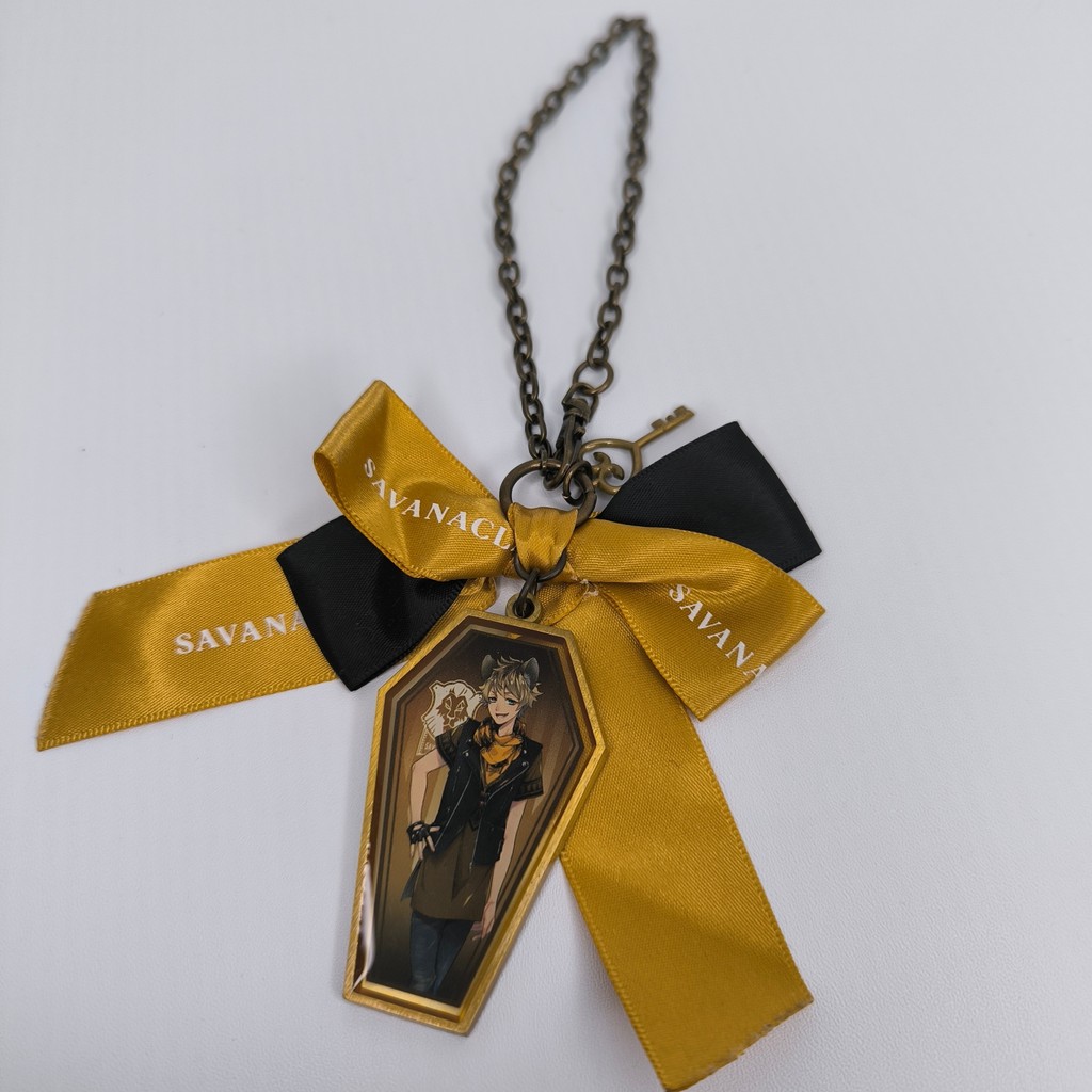 Metal Ribbon Bag Charm Strap Keychain Disney Twisted Wonderland Savanaclaw Ruggie Bucchi