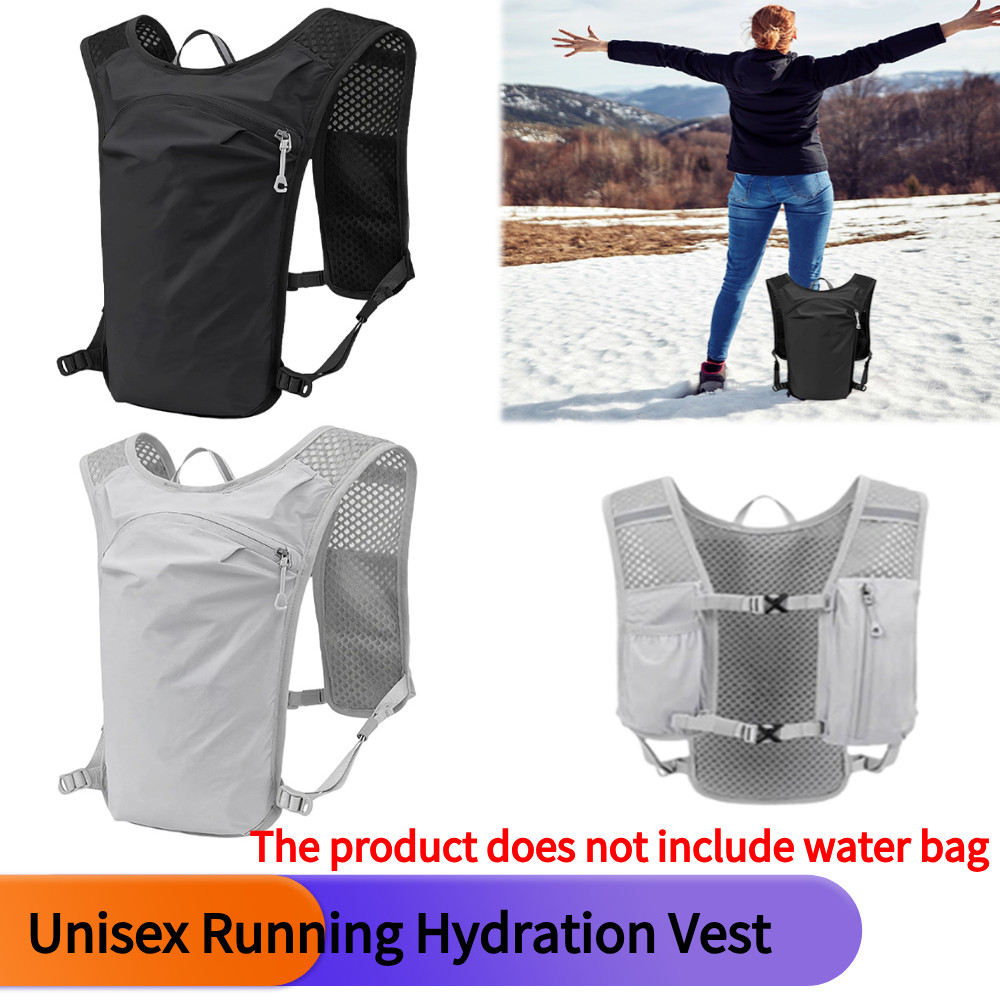 Unisex Running Hydration Vest Lightweight Trail Running Backpack Camping Hydration Bladder Bag for