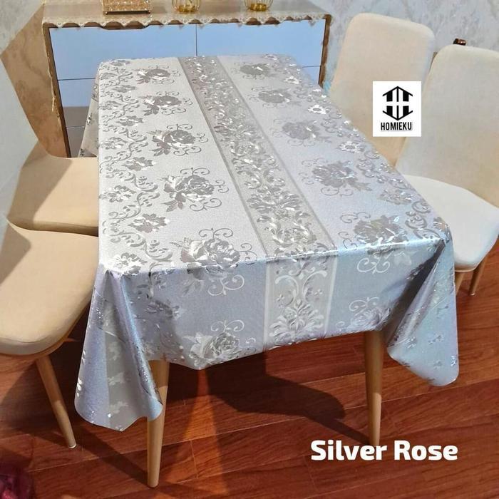 Taplak Meja Tamu Marble Marmer 1 2 3 4 5 Meter Taplak Minimalis Mewah Anti Air Waterproof Hitam