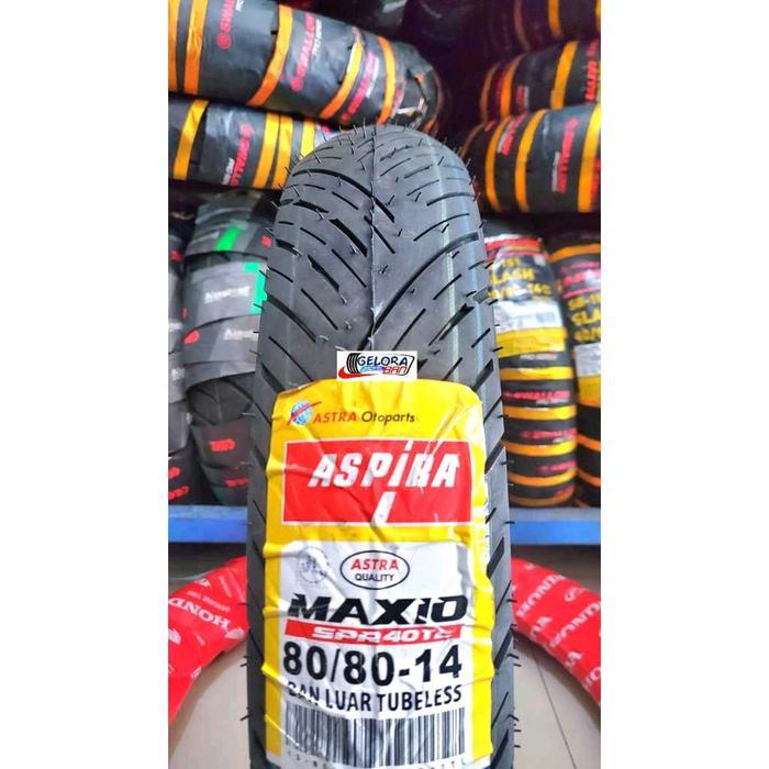 Ban Aspira Tubeles Ban 80/80-14 Ban 90/80-14 Ban 100/90-14 Ring 14 Ban Tubeles Ban Luar 80/80-14 Ban