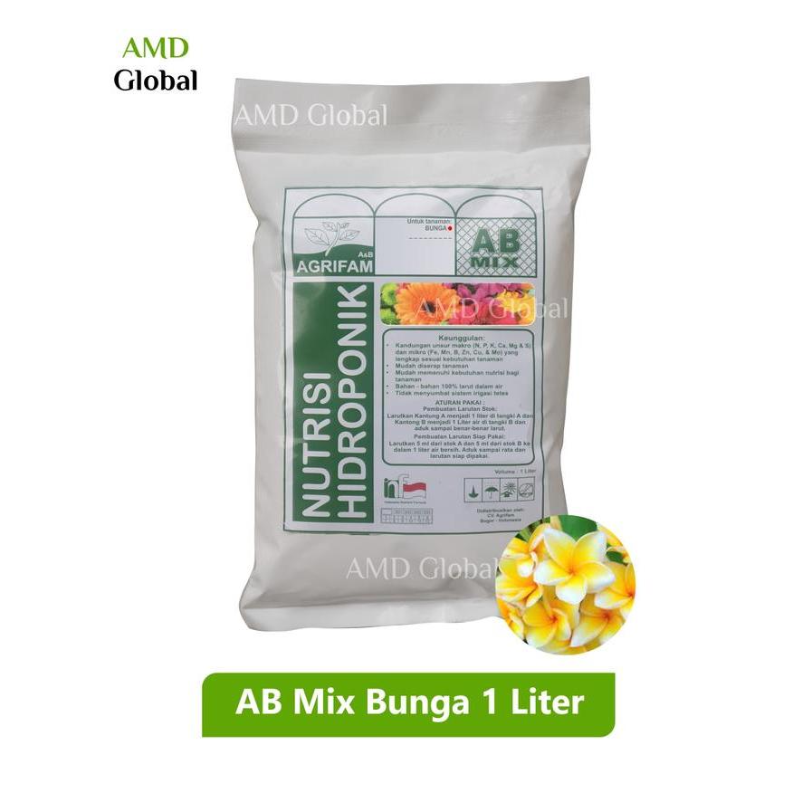 Nutrisi Hidroponik AB Mix Bunga 1 Liter