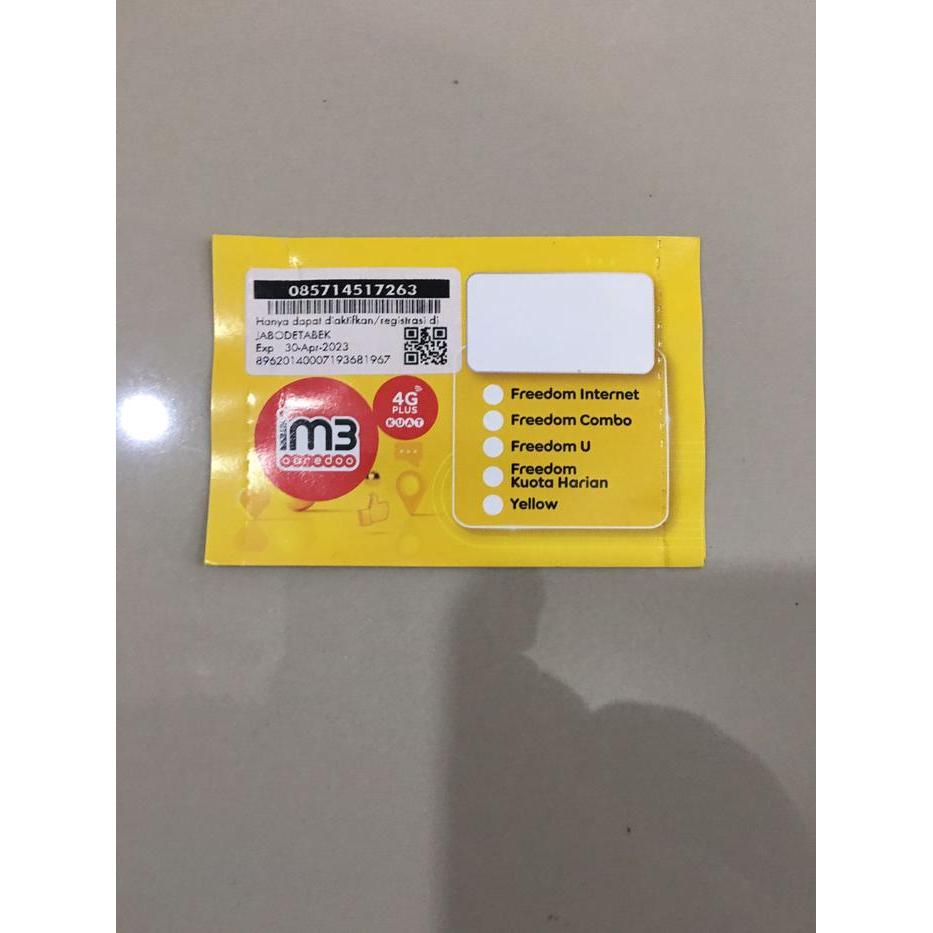 zmaa- Kartu Perdana Im3 Indosat Ooredoo Nomor Im3 Sim Card M3 Segel Baru