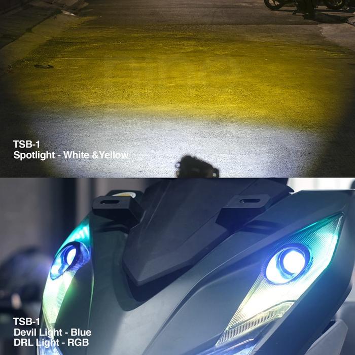 Stok Terbatas Lampu Sein Motor Beat Deluxe Senja Alis Rgb + Lampu Sorot Laser Putih Kuning + Saklar