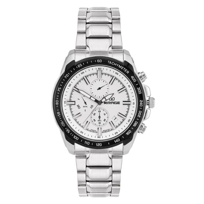 kdgn- Mirage Watch - Jam Tangan Pria Sporty Casual Keren Garansi Silver 8904 M Kaca Mirage