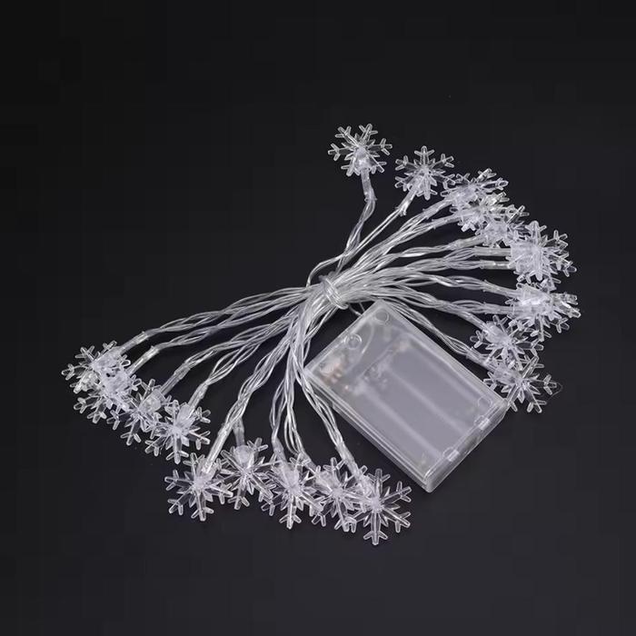 ------] 6782 Lampu Tumblr LED Snowflake Battery / Lampu LED Pohon Natal 3 Meter
