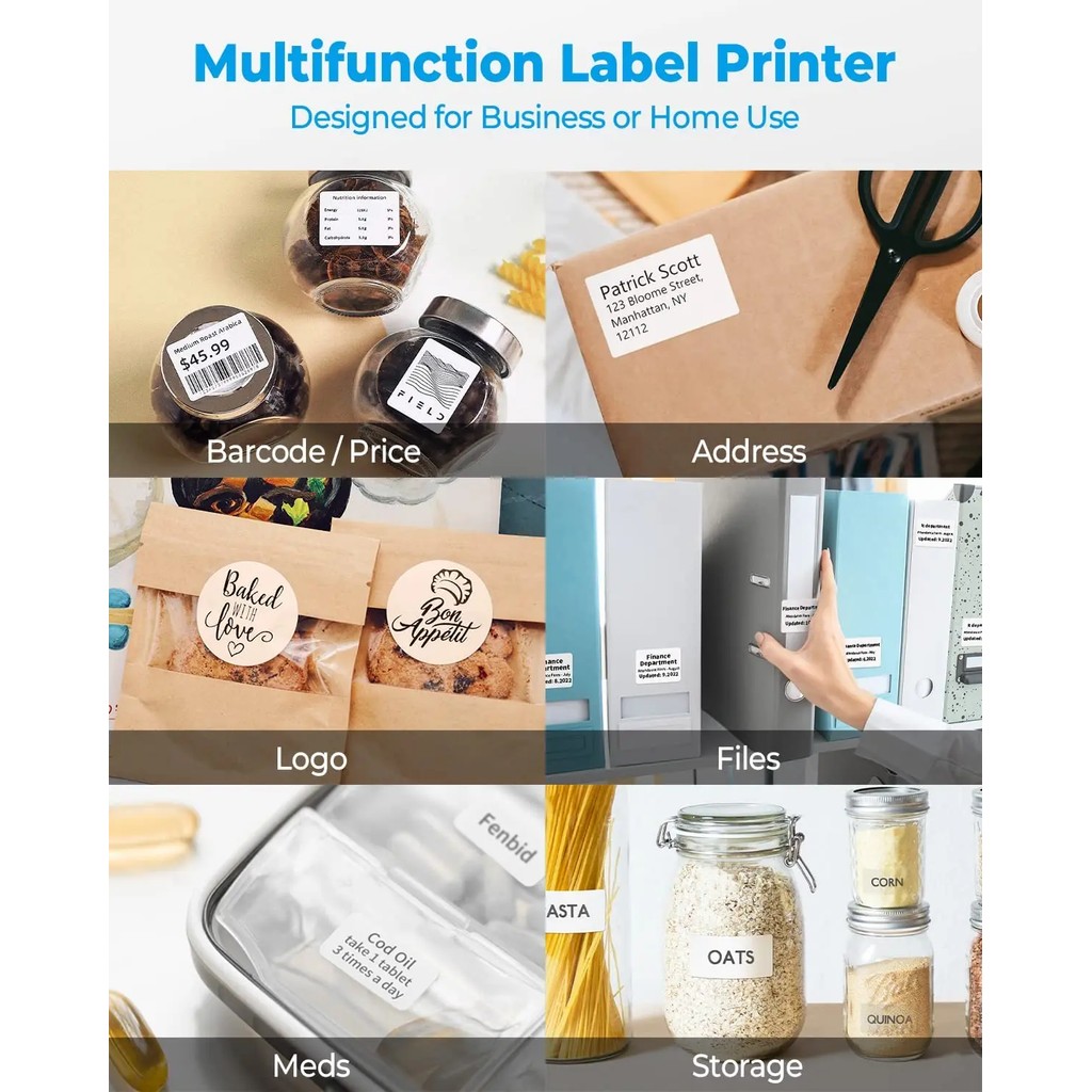 Phomemo M110 Mini Portable Printer Thermal Label Printer Stickers