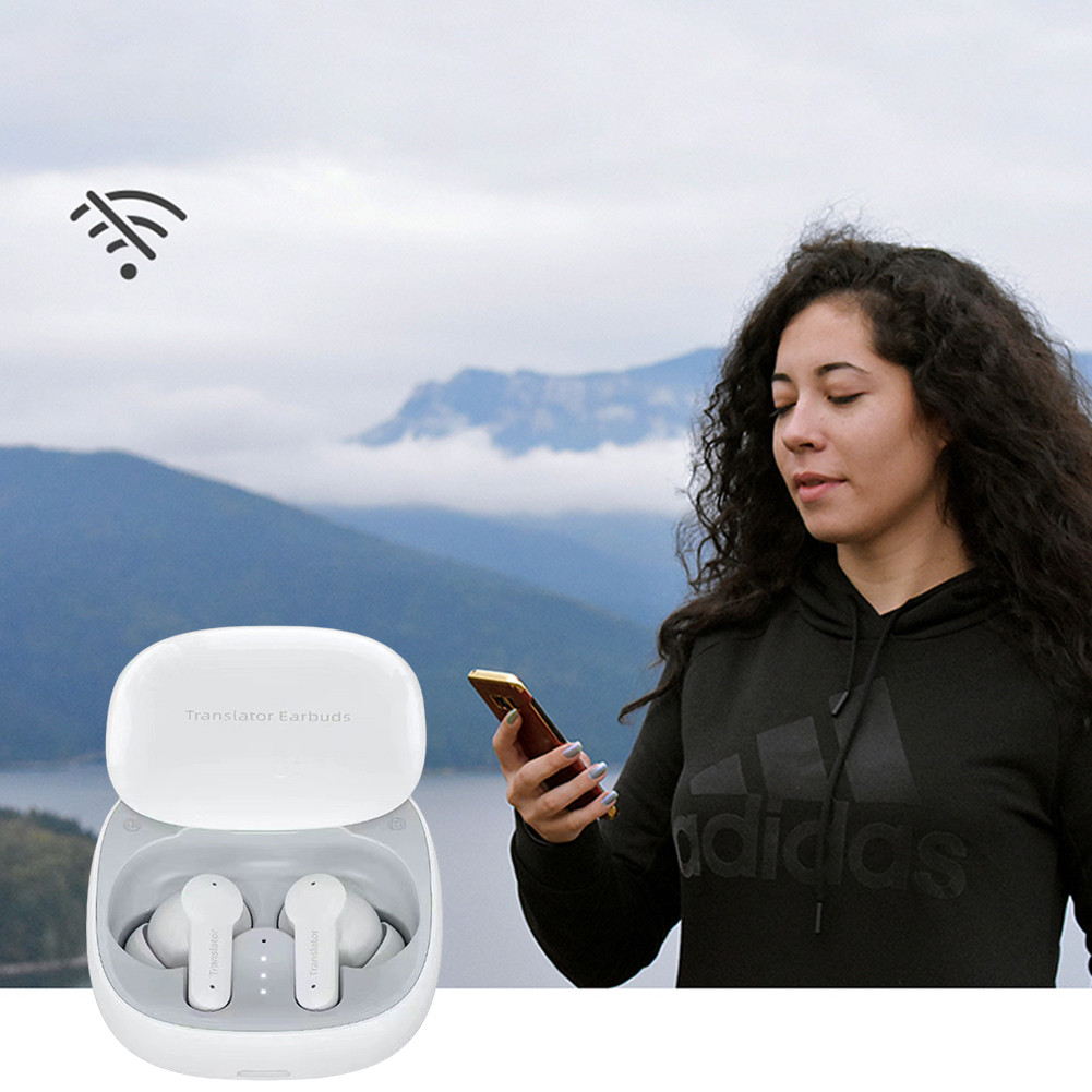 144 Languages Translator Earbuds Bluetooth-Compatible 5.4 Translation Earphone Translator Device