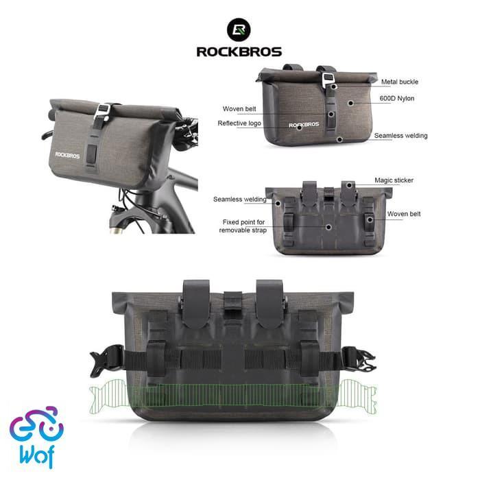 Rockbros As016 Tas Sepeda Bike Front Handlebar Bag Tas Depan Sepeda