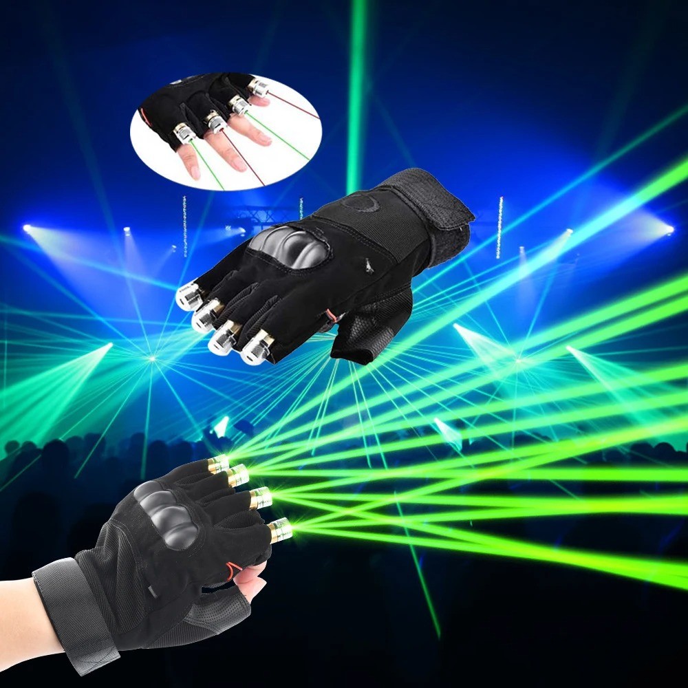 Gloves With Light Led Rgb Es Red/Green/Purple Club/Party/Bars Stage Novelty Light Performance Pro