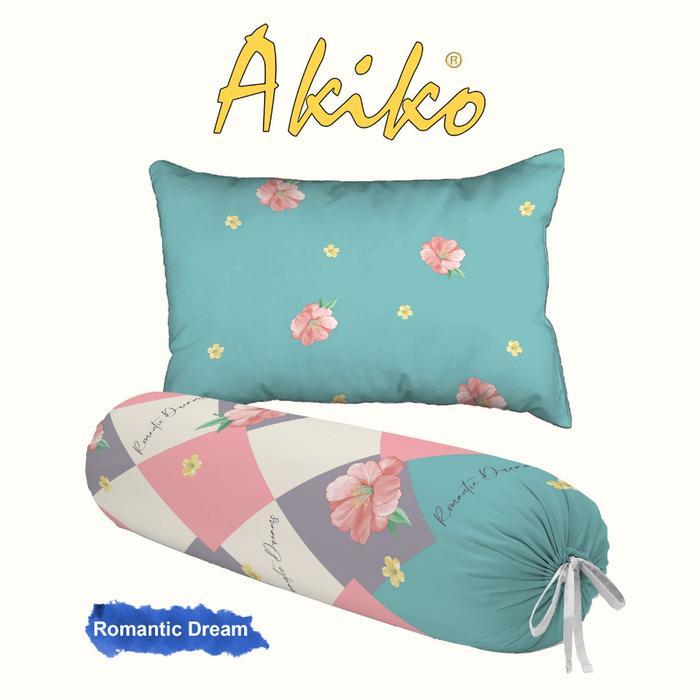 Sarung Bantal Sarung Guling Set Premium Akiko Vito Motif dan Polos Embos Jacquard Katun Halus Tidak