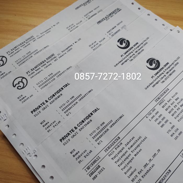 News Kertas Slip Gaji 3 rangkap(Carbonize)
