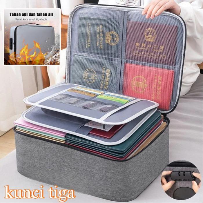 As Dokumen Tahan Api Dan Air /Tas Penyimpanan /Tas Penyimpan Dokumen /Menyimpan Dokumen & Paspor