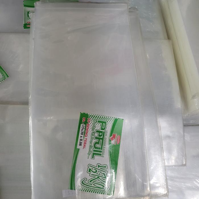 klpu- Plastik Pp Bening 08 Tebal Berat 500 Gram Plastik Kemasan Makanan Dll