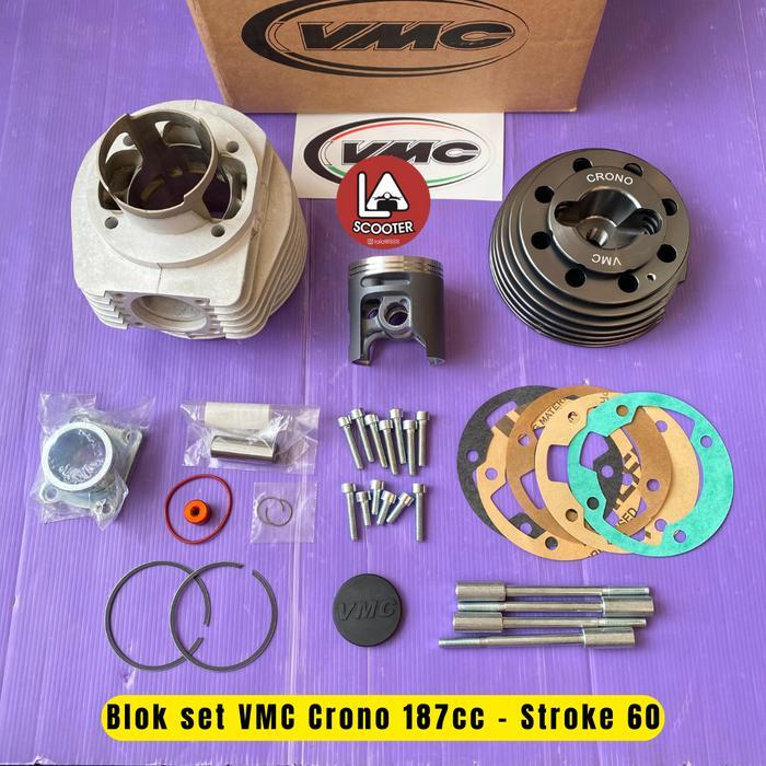 Blok Set VMC Crono 187 cc Alloy Utk Vespa Sprint, Px dkk