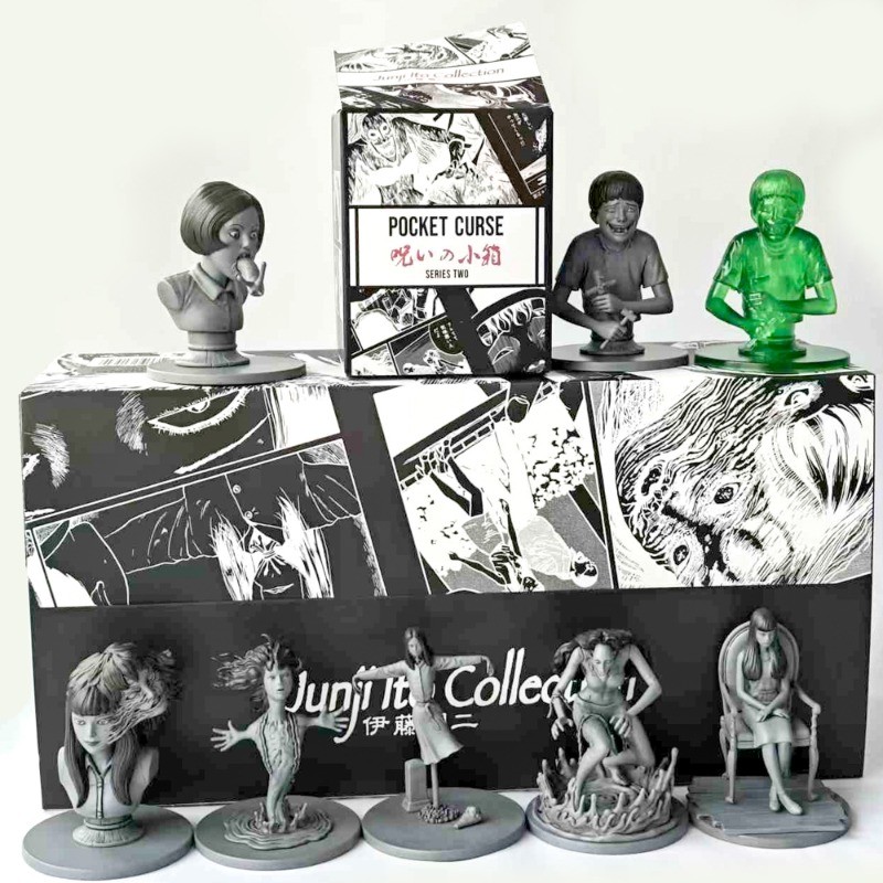 Junji Ito Curse Terror Horror Comic Blind Box Toys Tomie Slug Girl Doll Gifts Toys Collect Ornaments