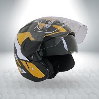 Helm Half Face Marzano - Prime Stripe Orange Black