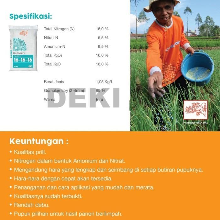 PUPUK NPK MUTIARA 161616 MEROKE 50 KG VIA INSTANT KEMASAN PABRIK
