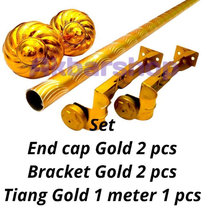 FMLY- Set Tiang Gorden 1 Meter Full Set Packing Buble