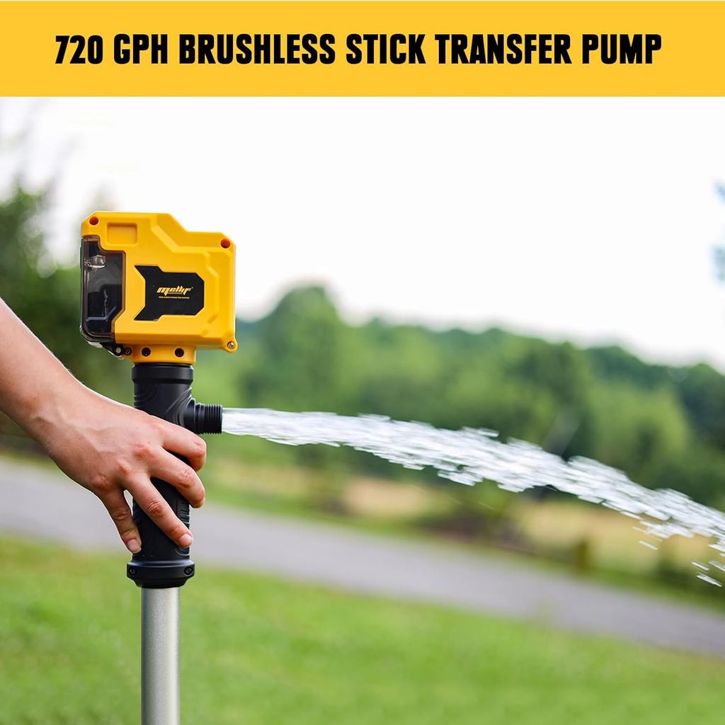 Cordless Stick Water Transfer Pump Compatible With Dewalt 18V 20V For Makita 18V Battery Brushless