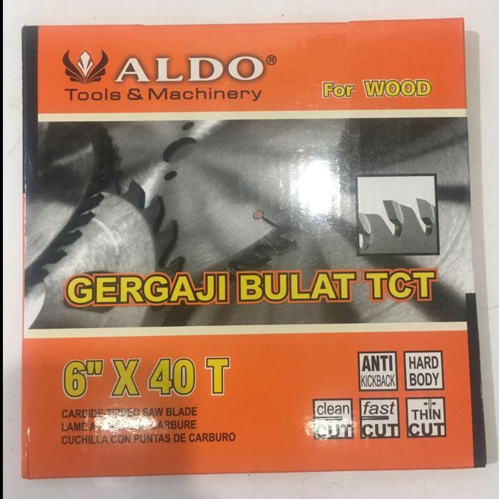 npys- Aldo Mata Gergaji Circular Saw 6 In Inch 40T 20 Mm Kayu Circle Ryu