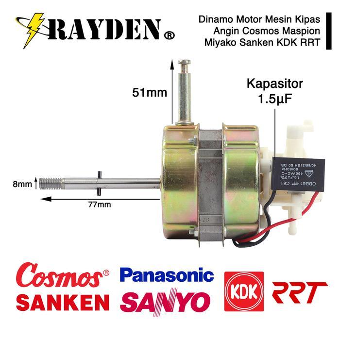 DINAMO MOTOR MESIN KIPAS ANGIN COSMOS MASPION MIYAKO SANKEN KDK RRT
