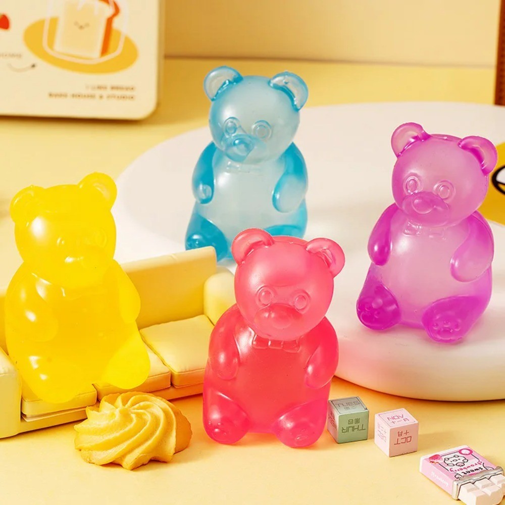 Squishy Gummy Bear Squeeze Toy - Stress Relief Fidget Sensory Toys, Soft Slow-Rebound Squishies for