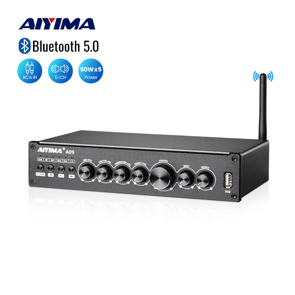 Aiyima A09 Tpa3116 Bluetooth Amplifier Audio 5.1 Home Theater Hifi
