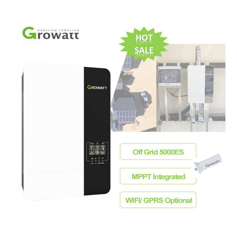 Growatt 48V 5000W Solar Inverter Spf 5000Es Single Phase 230V 5Kw Off Grid Inverter Charger