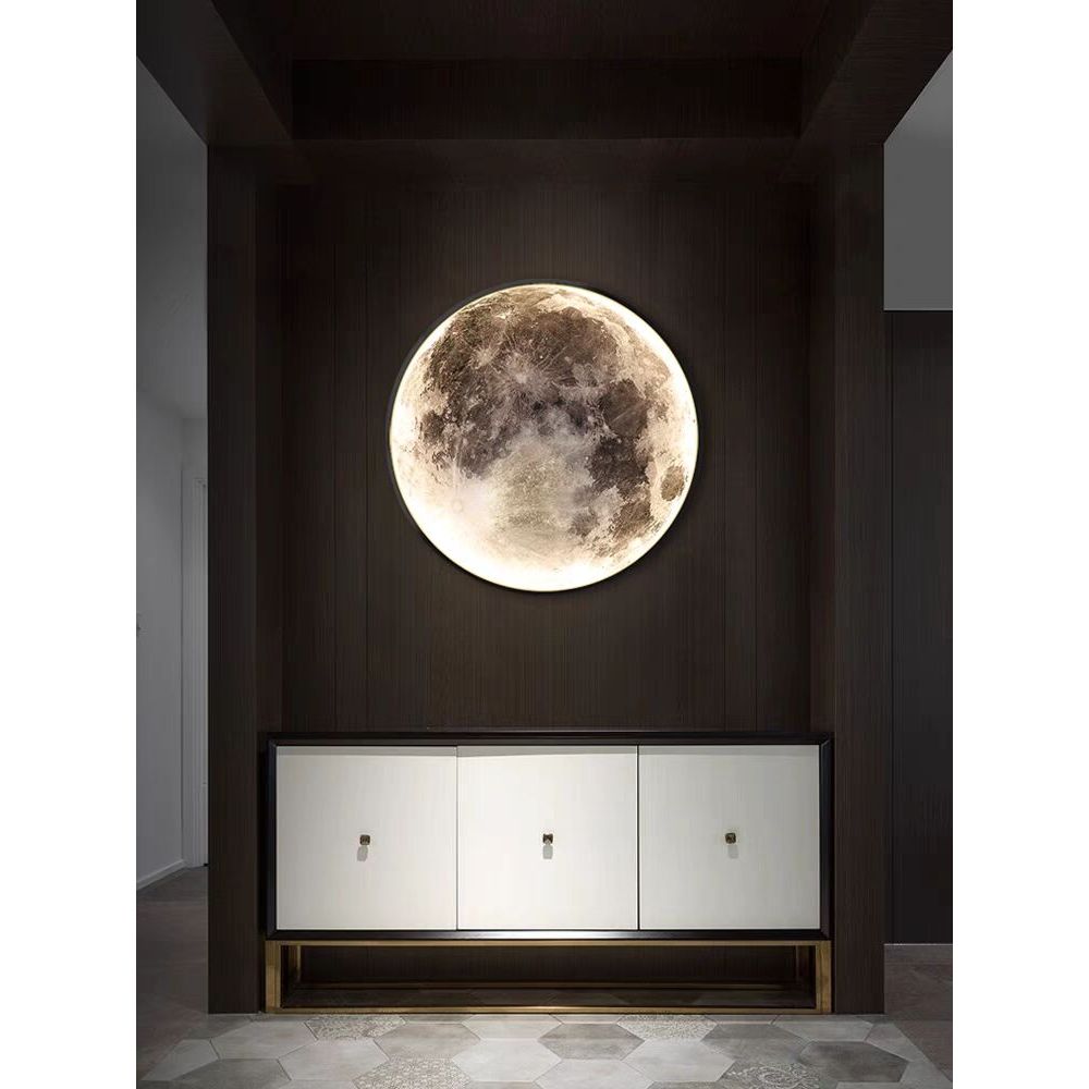 Led Moon Wall Lamp Modern Art Bedroom Bedside Creative Minimalist