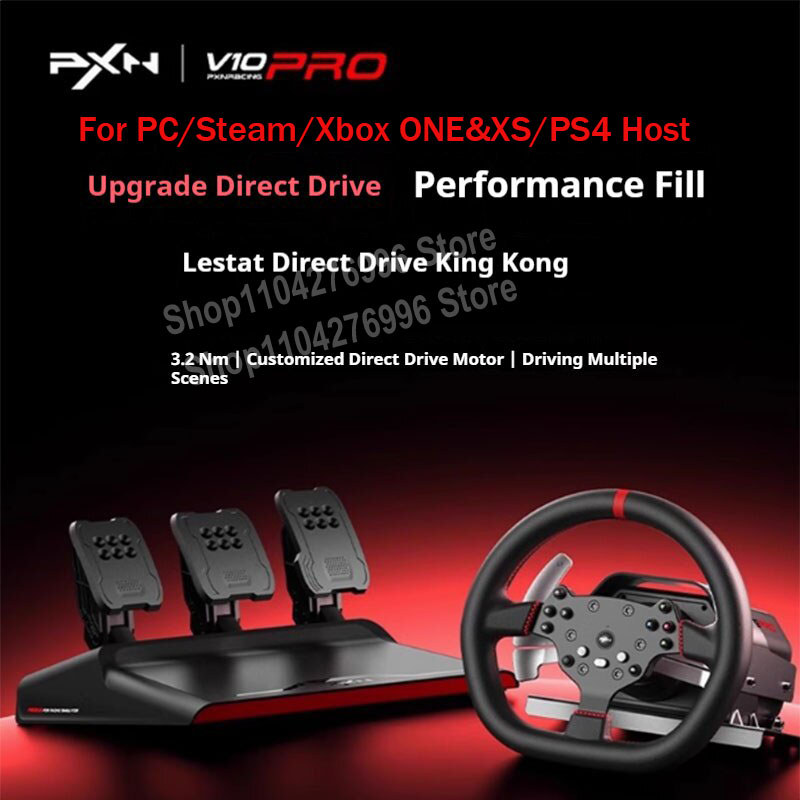 Pxn V10 Pro Direct Drive Racing Simulator Game Steering Wheel Euro Truck 2 For Pc/Xbox/Ps