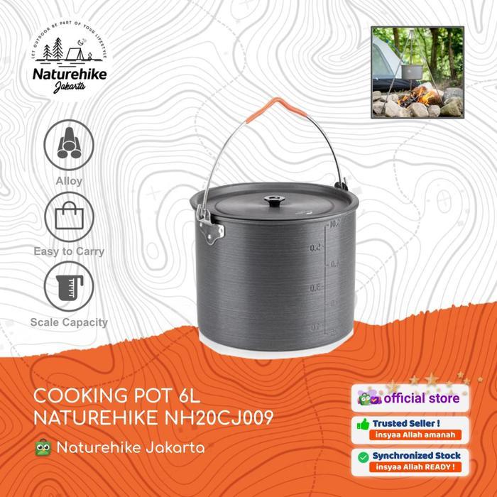 COOKING POT 6L NATUREHIKE NH20CJ009 PANCI NESTING CAMPING OUTDOOR
