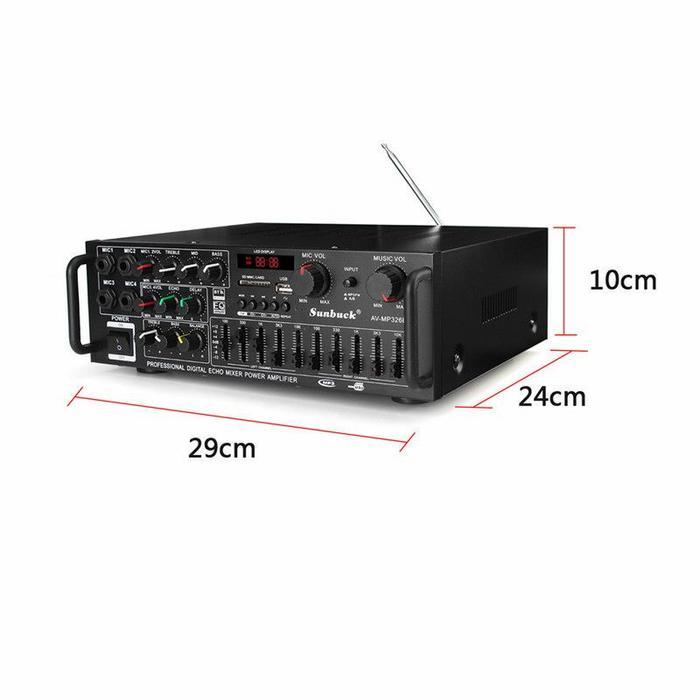Ampli amplifier bluetooth karaoke home theater FM radio USB 2000 watt
