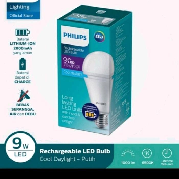Anii Lampu Emergency Philips Led 9 Watt Putih Lampu Darurat Otomatis