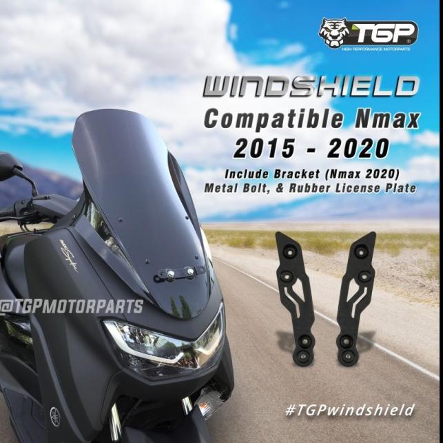 Promo Visor Windshield Nmax Tgp Kaca Tebal Dijamin Presisi Plus Baut Original