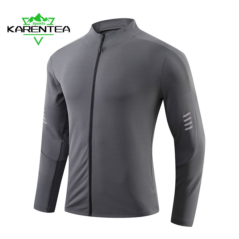 Running Jacket Reflect Jogging Summer Sportswear Trainning Exercise Gym Men Fitness Sports Coat