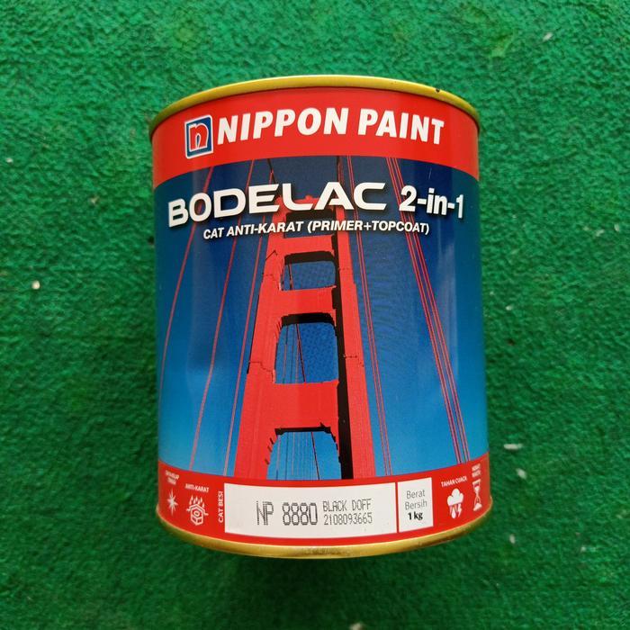 proxx- Cat Besi Bodelac Warna 8880 Black Doff (Hitam Doff) Anti Karat 2-In-1