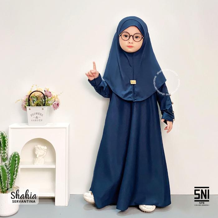 DISKON Shahia Servantina - Kyara Gamis Abaya Anak Perempuan Set Jilbab Baju Syari READY STOCK