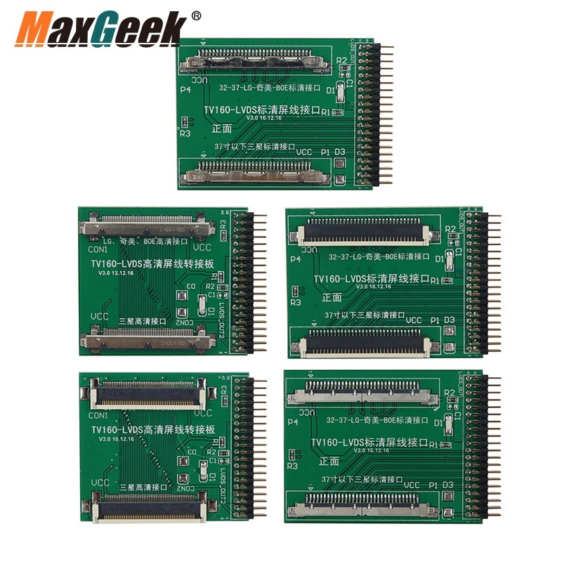 Maxgeek Tv160 6Th Generation Lvds-Vga Converter Lcd Tv Motherboard Tester 4.3" Screen Supports Sd Hd