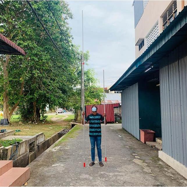 SET EGREK TELESKOPIK + KLEM ALUMINIUM PIPA GALAH TONGKAT TELESKOPIK POLE PIPA EGREK POHON KELAPA