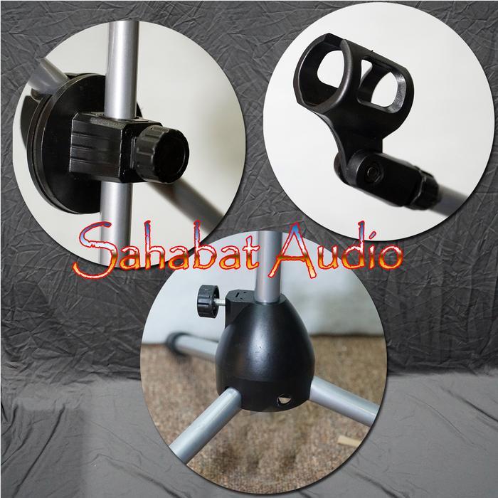 Stand Mic Mt 175 Tripod Microphone Dudukan Mic Stand Mic Lantai Mt-175