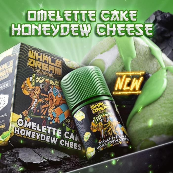 WHALE DREAM HOKKAIDO V3 OMELETTE CAKE HONEYDEW CHEESE 60ML BY JVS LIQUID