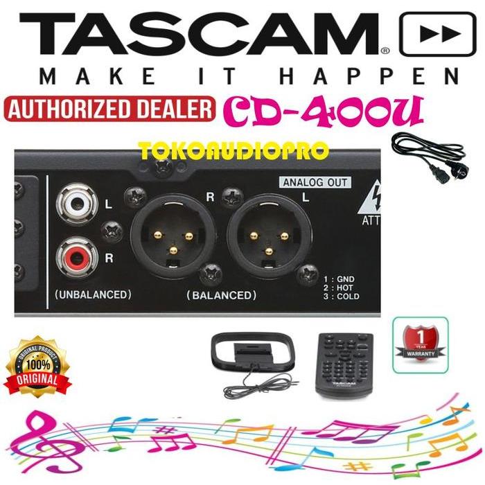 Cd Tascam Cd-400U Cd / Sd / Usb Player With Bluetooth Tascam Cd400U