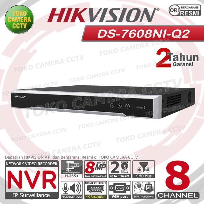 Nvr Hikvision 8 Channel Ds-7608Ni-Q2 Nvr 8Ch 8Mp Hikvision