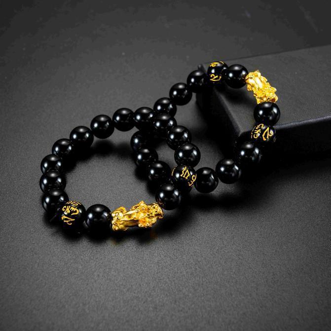 05kq- Olevs Gelang Manik-Manik Gelang Pria Dan Wanita Pixiu Kekayaan Keberuntungan Bracelets