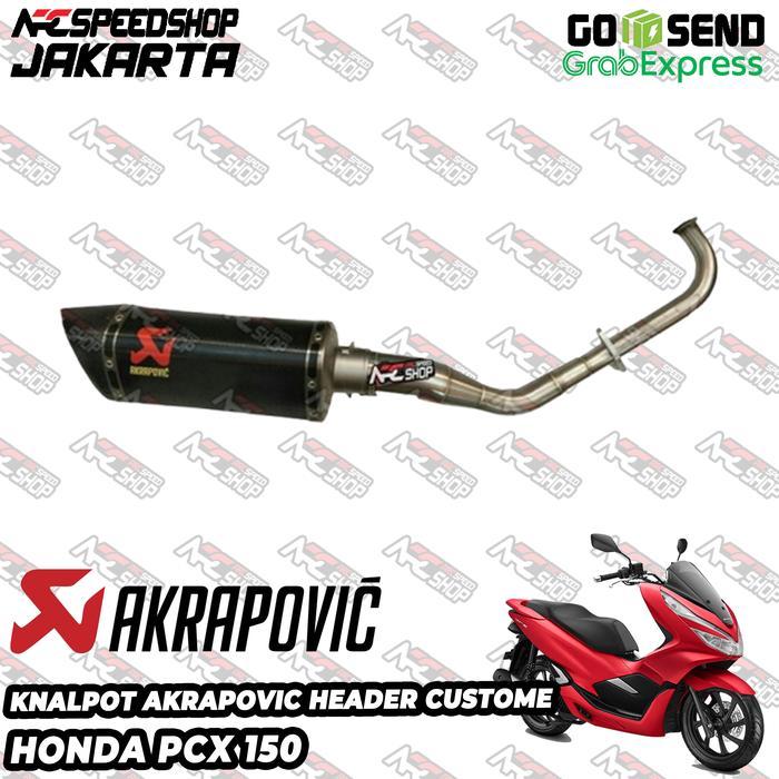 Knalpot Akrapovic PCX 150 LED Fullsystem Ori Slovenia (Header custome)