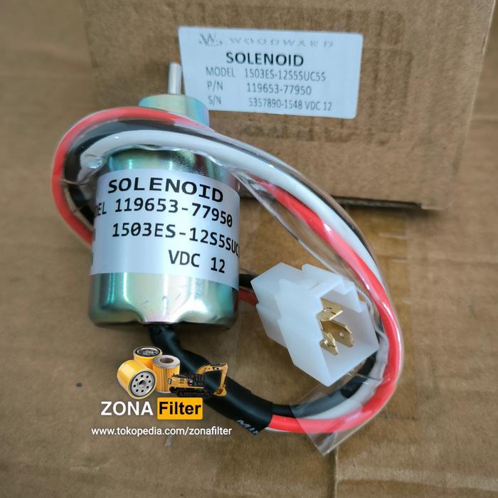 Populer Solenoid Woodward 119653 77950 Solenoid Yanmar 119653-77950 12Volt Terlaris