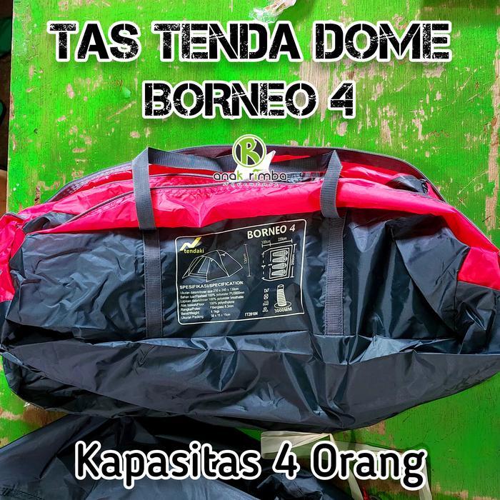 BERKUALITAS TAS TENDA BORNEO 4 TENDAKI ORIGINAL TENDA DOME DARK GREY KAPASITAS 4