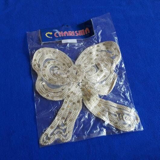 Hiasan Baju Motif Pita Kupu-Kupu Besar